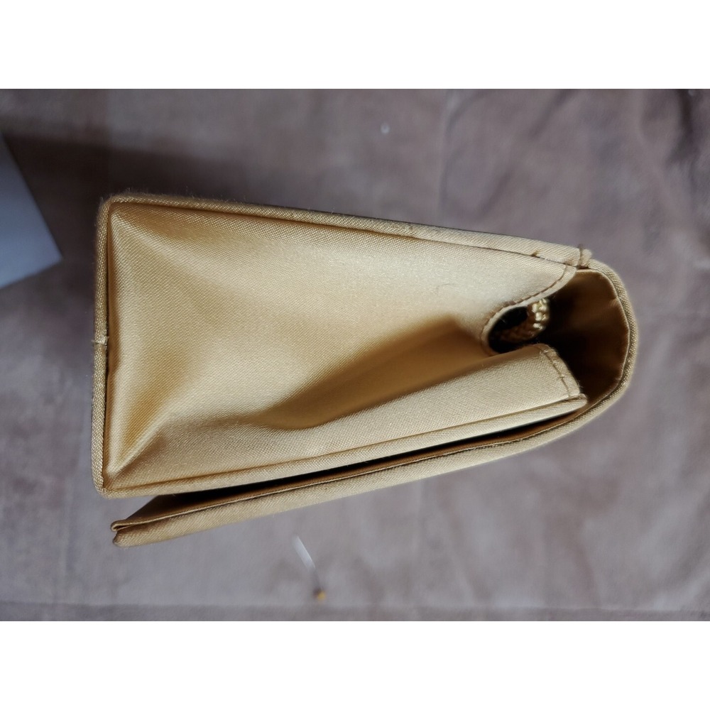 Valerie Stevens Evening Bag Gold Satin Shoulder‎ Evelope Bag & Lipstick Houlder - Picture 8 of 12